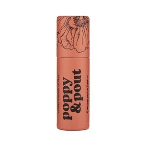 Poppy & Pout Pomegranate Peach 100% natural lip balm, full size 8.5g/0.3oz